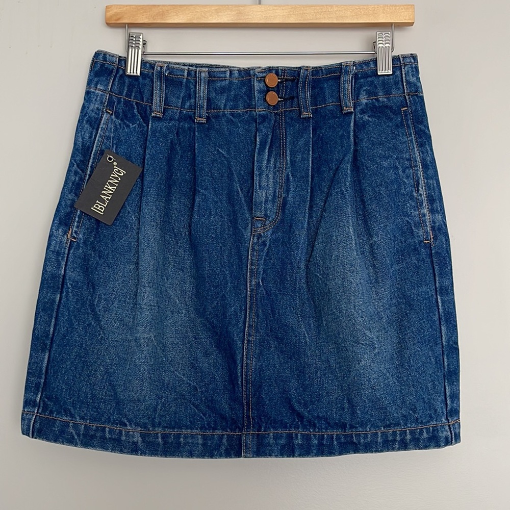 NWT BlankNYC High Rise Front Pleats Skirt Sz 27